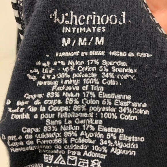 MOTHERHOOD INTIMATES Striped Maternity Sports Bra Size Medium - Picture 6 of 6